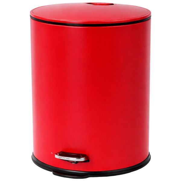 Dotted Pedal Bin - Soft Close, Red