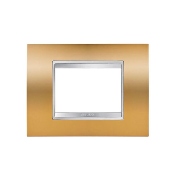 Gewiss CHORUS LUX 3-Gang Cover Plate (Gold)