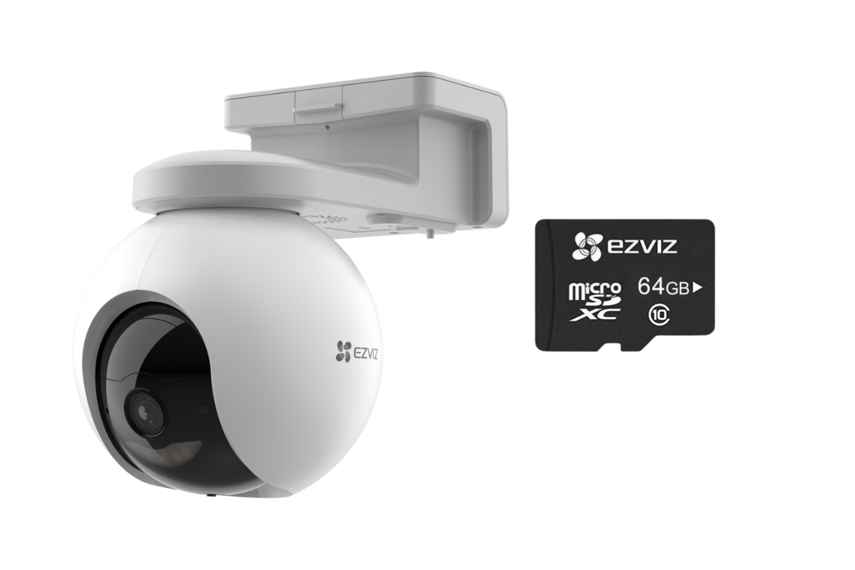 EZVIZ HB8 Battery-Powered PT Wi-Fi Camera with 64GB SD Card