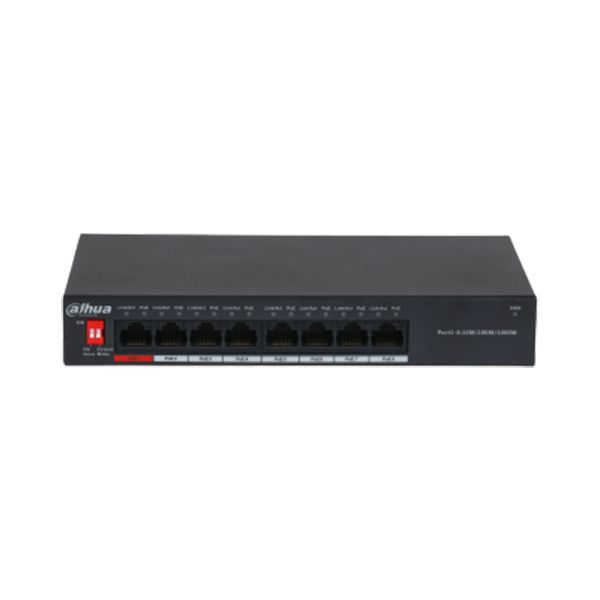 Dahua 8-Port Unmanaged Desktop Switch with 8 Port PoE - DH-PFS3008-8GT-96