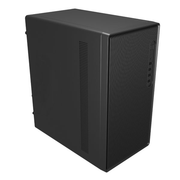 FSP S120 M ATX Mid Tower Desktop Chassis - Black