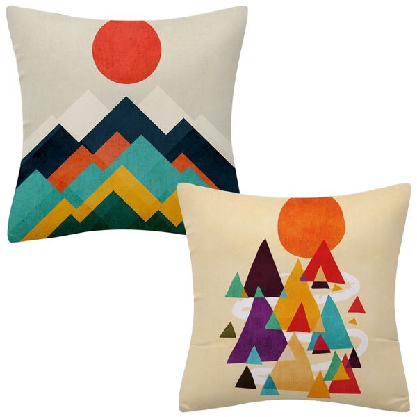 Home Decor Sofa Cushion Cover Mountain - Set of 2 - 45cm - Special