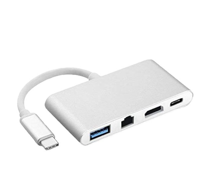 4in1 USB 3.1 Type C Multiport Adapter USB-C 3.1 to RJ45 HDMI USB-A 3.0
