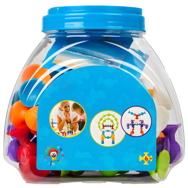 Suction Cup Toy Set, DIY Silicone Building Block Set, Sensory Toys - 36 Piece