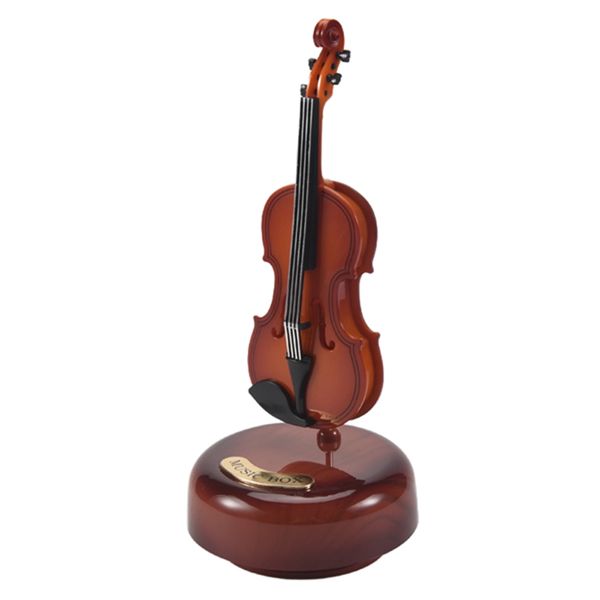 Violin Music Box Rotating Musical Base For Boys Girls Birthday