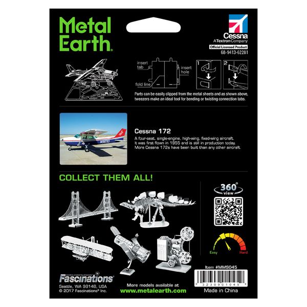 Metal Earth- Cessna 172- 1 Sheet