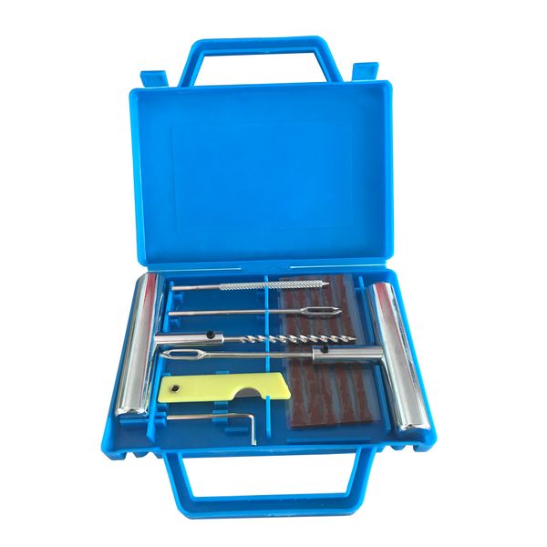 Car Tire Tyre Puncture Quick Repair Tool Kit - 11 Pieces