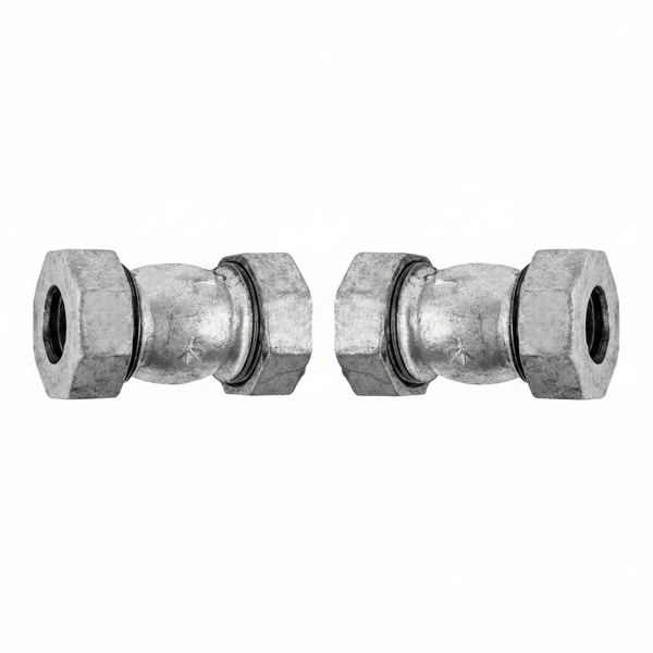 K-Brand 40mm Galvanized Johnson Coupling for Plumbing Systems - 2 Pack