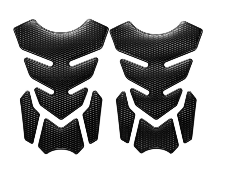 2-piece set Universal Motorcycle Gas Tank Sticker fish bone stickers- Black