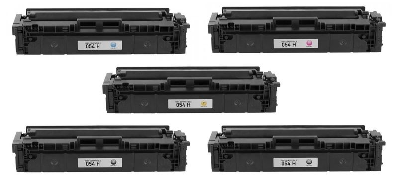 Canon 054H Multipack + Extra Black Toner Cartridge - Compatible