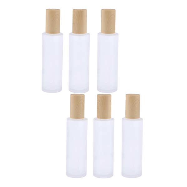 Empty Frosted Glass Bottles 100ml Pack of 5 for DIY Beauty Products/Travel