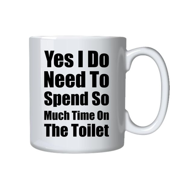 Toilet Time Mug - Best Funny Novelty Gift Idea for Him or Her
