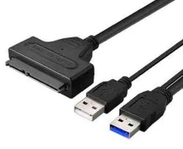 Dual USB SATA Cable SATA to USB Cable Hard Drive Converter Adapter