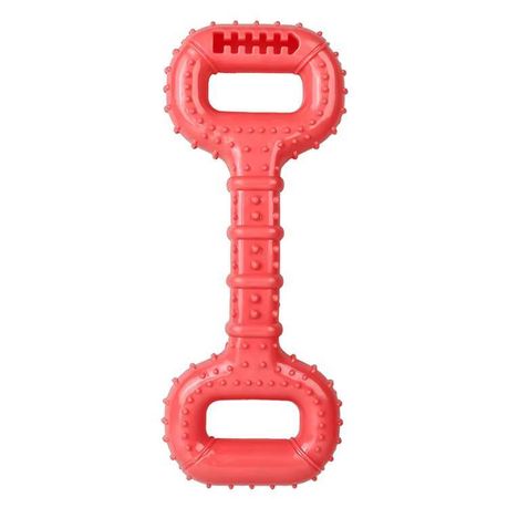 Durable Rubber Dog Tug Toy With Handle Teething Chew For Pets