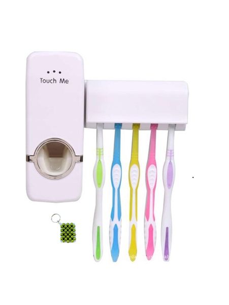 Plastic Toothbrush Holder &amp; Toothpaste Dispenser &amp; Key Holder