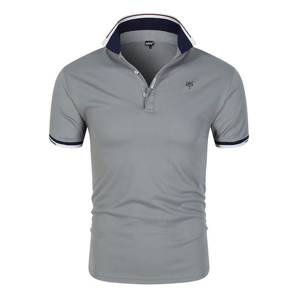 Golf Shirts For Men Polo Shirt Plain T Shirts For Men - APEY - Ash Grey