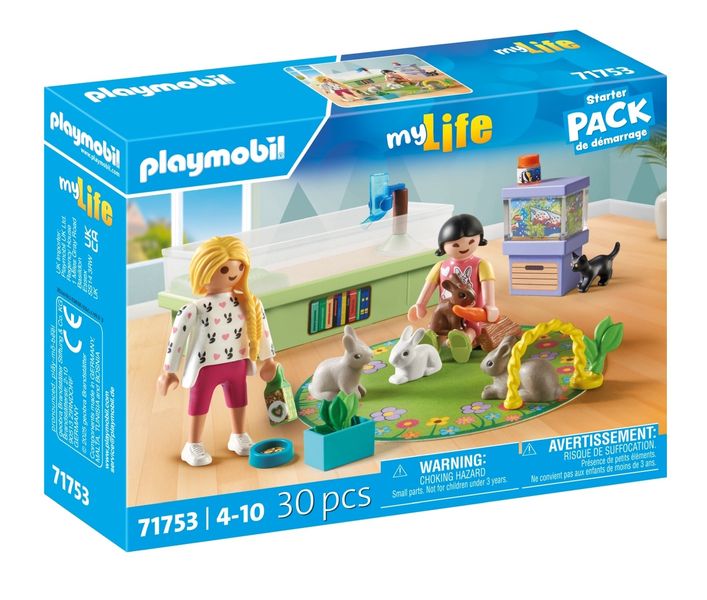 Playmobil My Life - Starter Pack Rabbit Family Playset - 30 Piece