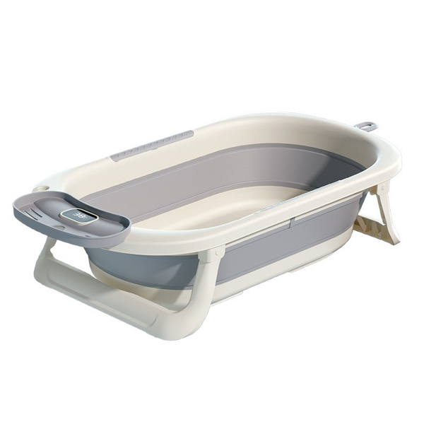 Portable Collapsible Baby &amp; Infant Bath Tub With Thermometer