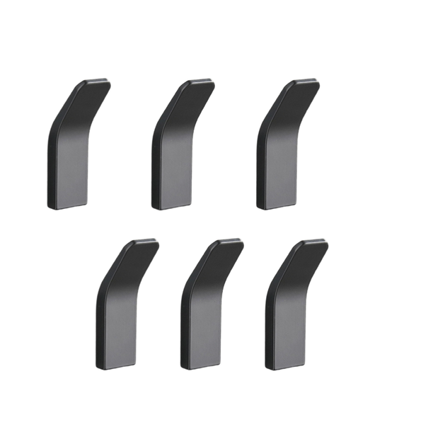 Pack of 6 Aluminium Wall Hooks