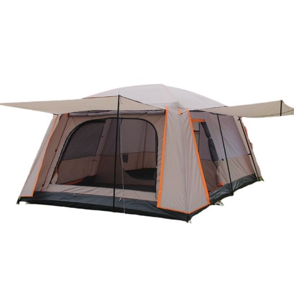 Camping Tent with Two Bedrooms and One Living Room, Heavy Rainproof