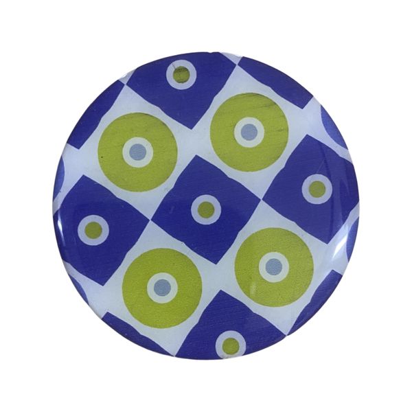Cabinet Door Knob - Green and Blue Shapes