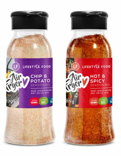 Lifestyle Food - Air Fryer Spices - Chip/Potato &amp; Hot/Spicy - 4 Pack