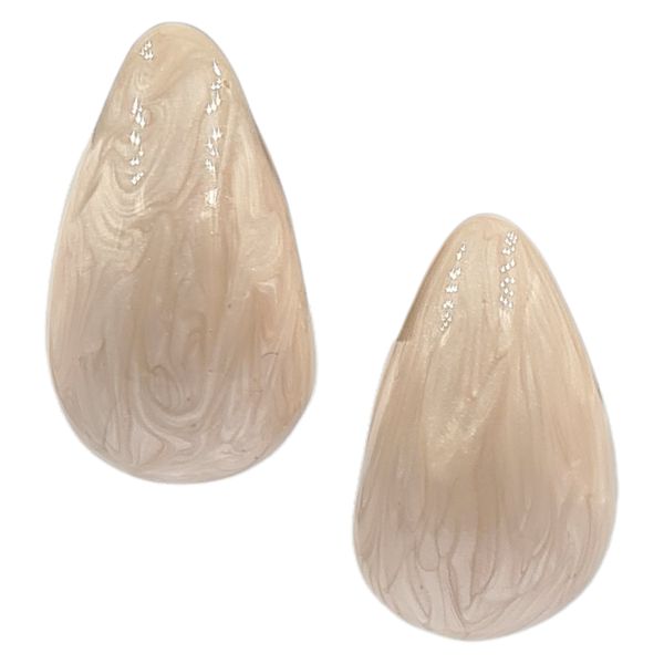 Po'di Grazia - Beige Water Drop Stud Earrings , Gift Set
