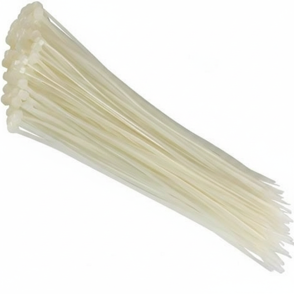 100 Piece 2.5mm x 100mm White Nylon Cable Ties