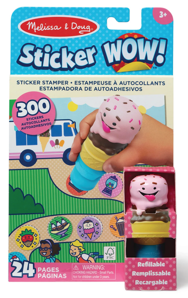 Melissa &amp; Doug Sticker Wow! Activity Pad &amp; Sticker Stamper - Ice Cream