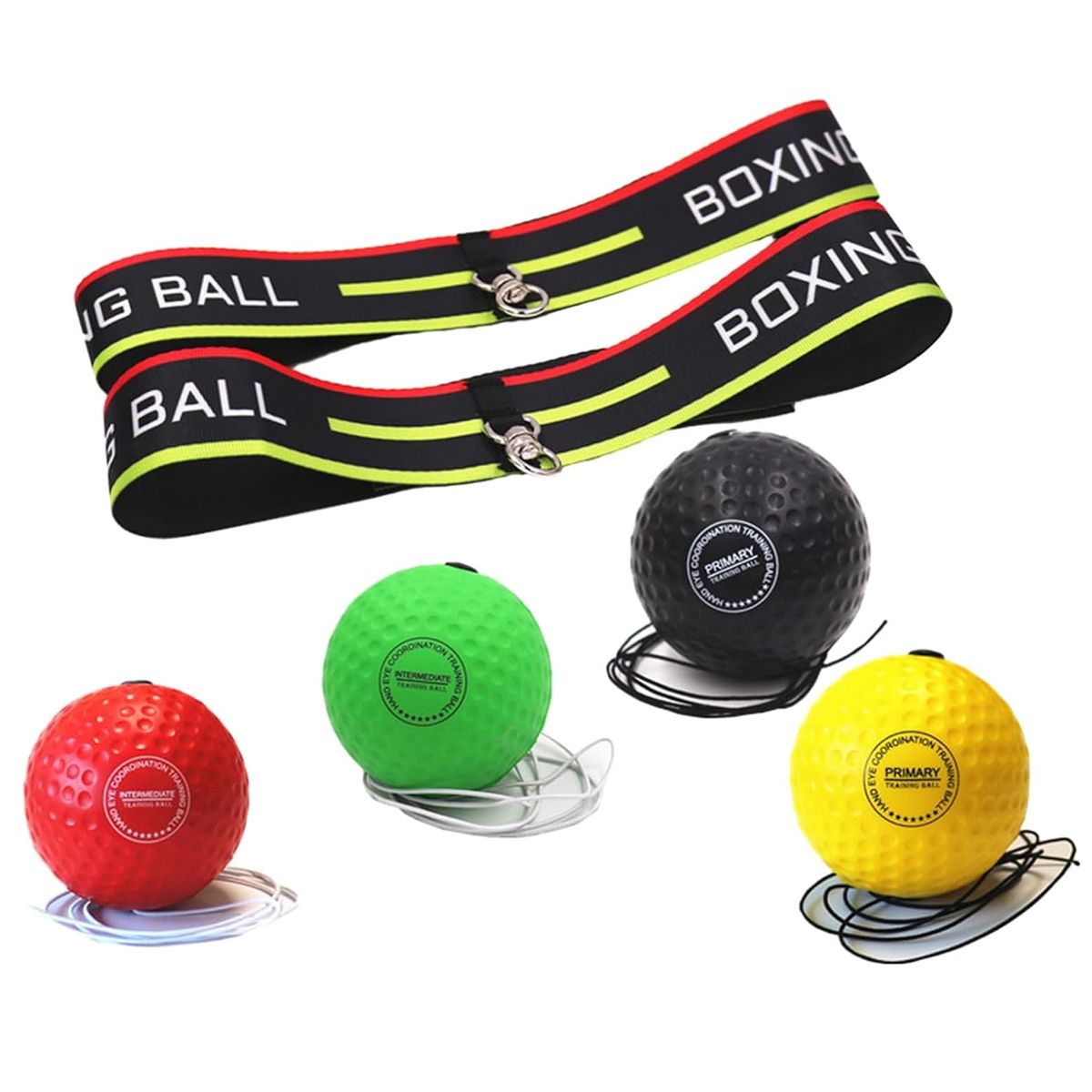 Boxing Reflex Ball Headband SetReact Reflex Balls on String with