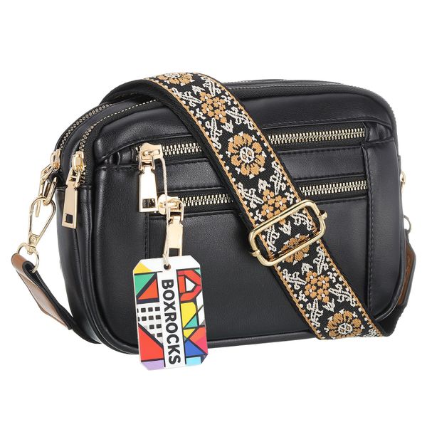 Premium Grained Leather Crossbody Purses for Women with Adjustable Strap