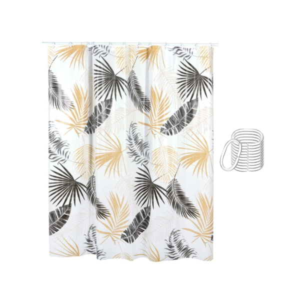 Autumn Leaves Premium Shower Curtain with Hooks - 180 x 180cm