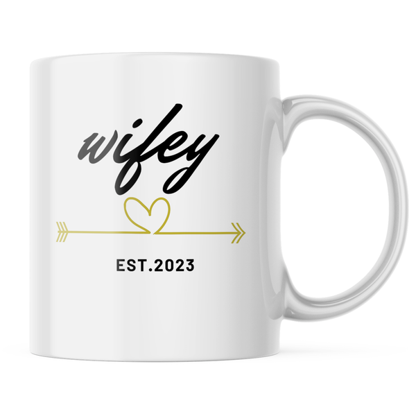 Ceramic Wifey Est 2023 Mug - White - 11 OZ