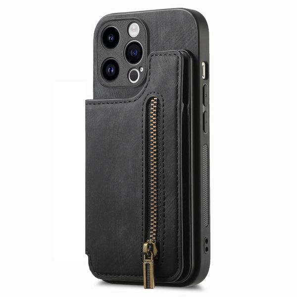 Magnetic Leather Wallet Phone Cases Compatible With iPhone 15 Pro Max