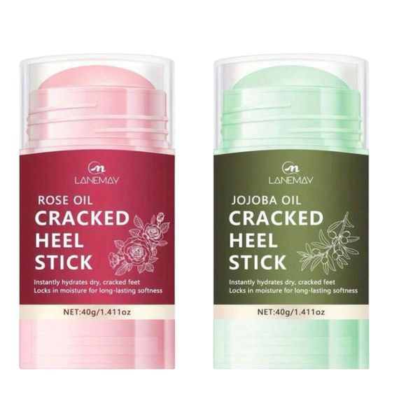 Cracked Heel Repair Stick Duo - Rose Oil &amp; Jojoba Oil Balm (40g each)