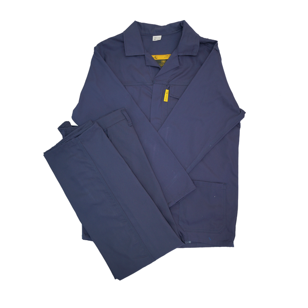 J54 100% Cotton 2 Piece Navy Blue Conti Suit