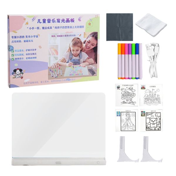 LED Drawing Board, Acrylic Dry Erase Led Note Board, Magic Drawing Tablet