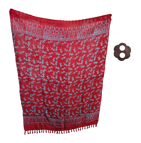 Sarong Gecko Wrap With Coconut Shell Buckle 160cm x 115cm