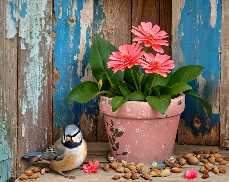 Modern Canvas Wall Art Home Decor - Colourful Bird