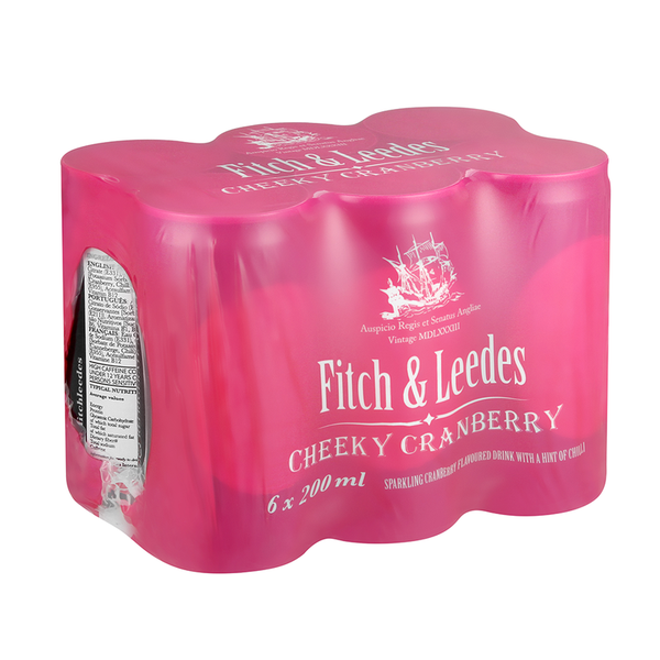 Fitch &amp; Leedes Cheeky Cranberry - 6 x 200ml