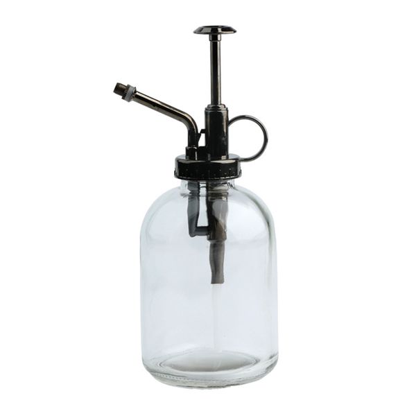 Silver Top Glass Spray Bottle
