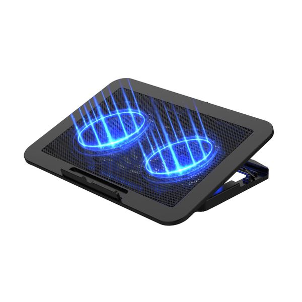 Adjustable Foldable Laptop Dual Cooling Fan Stand For Notebook Laptop PB