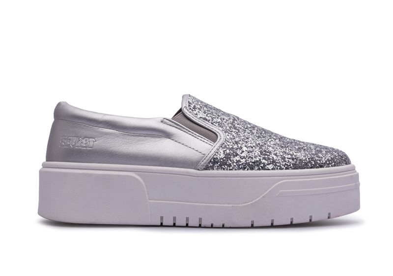 Soviet Ladies Ginger Diamante Platform Slip On