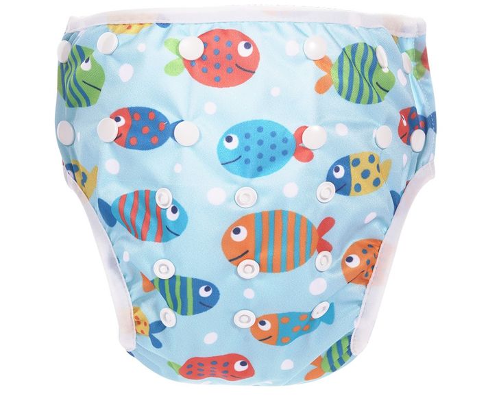 Baby Reusable - Swim Diaper - Blue fishes