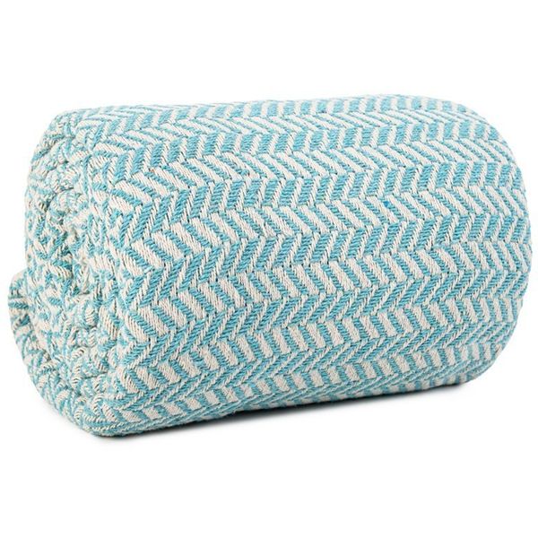 Miss Lyn Herringbone Throws in Turquoise