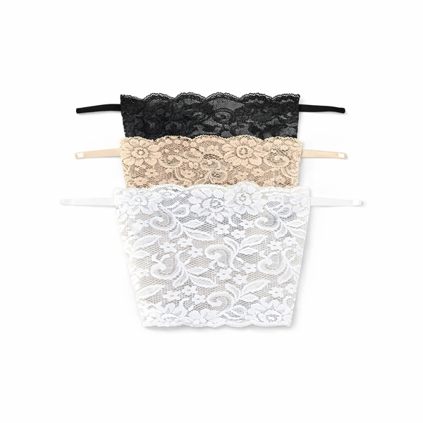 3 Piece Floral Lace Anti-Glare Bra Pads Comfortable Inserts