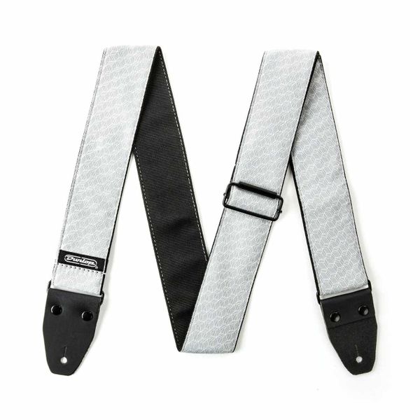 Dunlop Jacquard Cube Hatch Light Grey Guitar Strap
