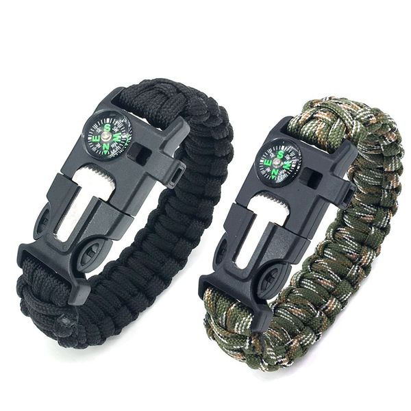 5 in 1 Survival Bracelet For Emergency,Camping And Hiking Gear-2PCS