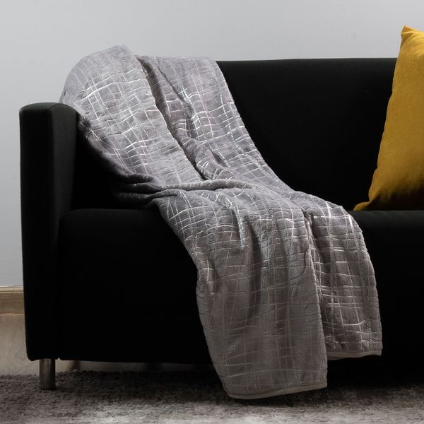 Sesli Plush Throw - Stone &amp; Silver