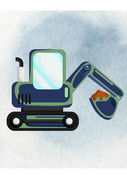 Little Leila - Front loader print - A3 Cardstock